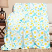 Flower Power Heavy Plush Throw 54" x 68"