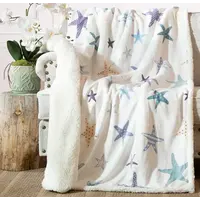 Starfish Plush Sherpa Throw 54" x 68"