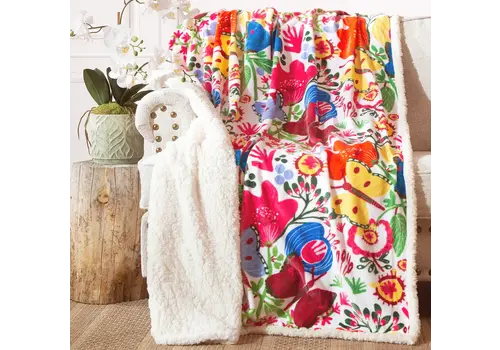 Carstens Inc Butterfly Plush Sherpa Throw 54" x 68"   Carstens Inc Butterfly Plush Sherpa Throw 54" x 68"