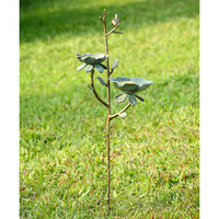 Bird & Flower Birdbath on Stake