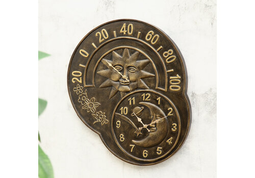  Sun & Moon Clock and Thermometer 
