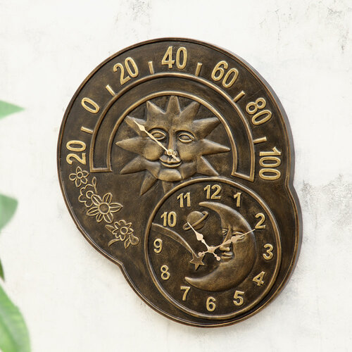 Sun & Moon Clock and Thermometer   Sun & Moon Clock and Thermometer