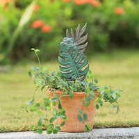 Frog and Bamboo Leaf Pot Trellis