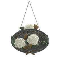 Hydrangea Hanging Welcome Sign