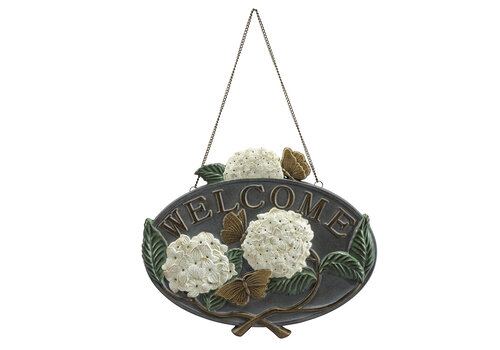  Hydrangea Hanging Welcome Sign 