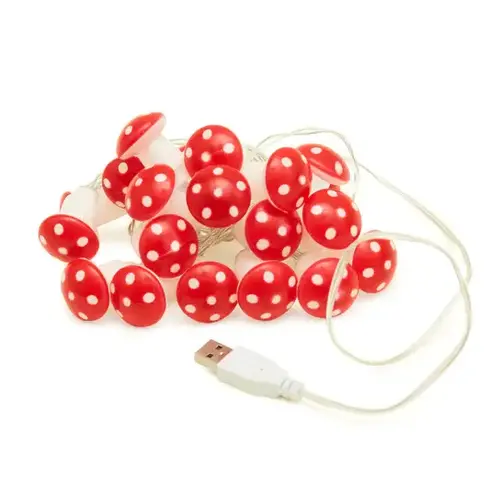  Kikkerland Mushroom LED String Lights 