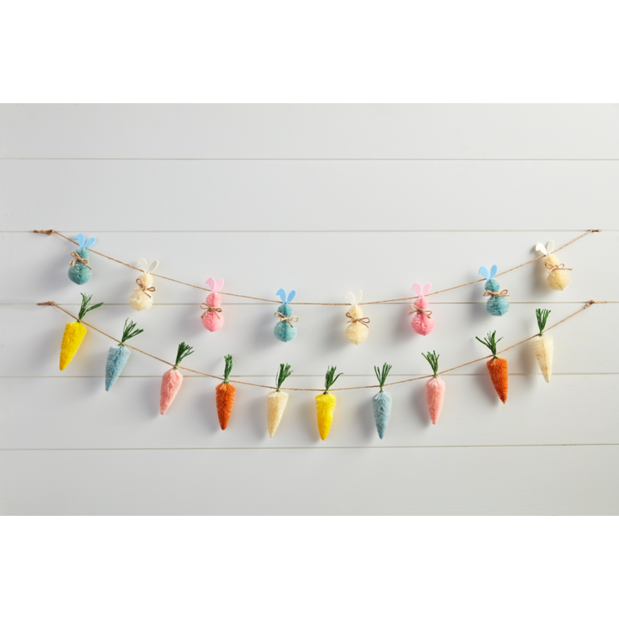 Bottle Brush Carrot Garland