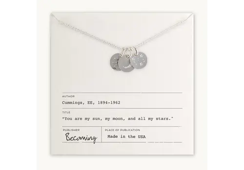  Becoming Sun, Moon & Stars Necklace SS 