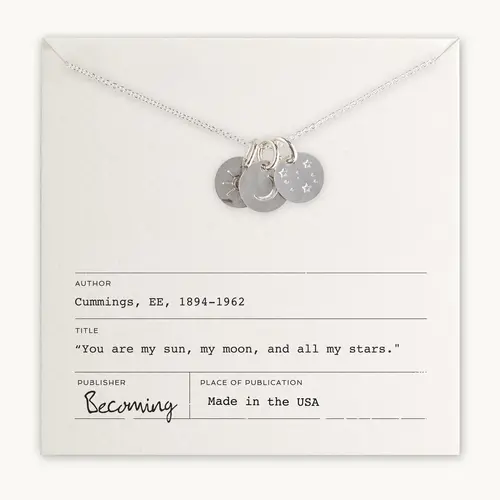  Becoming Sun, Moon & Stars Necklace SS 