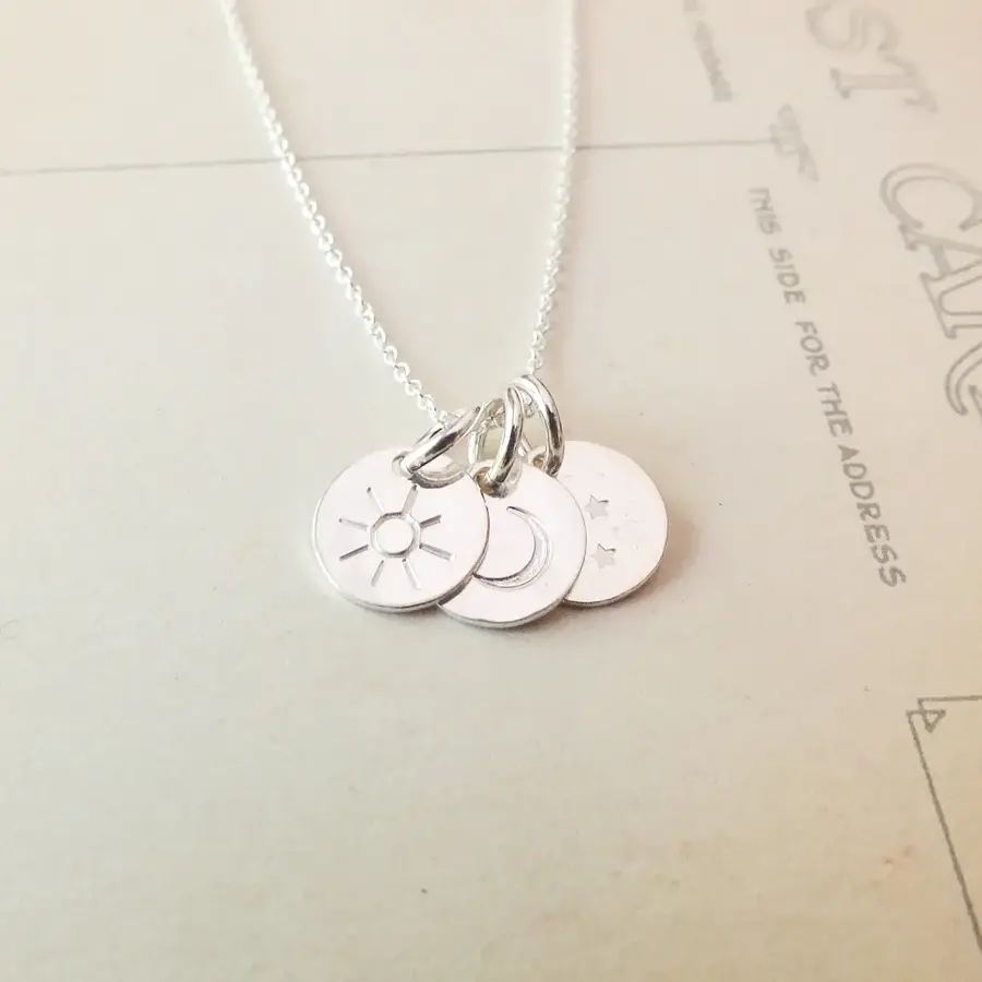 Sun, Moon & Stars Necklace SS