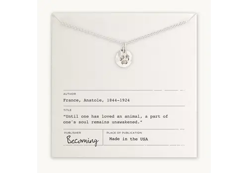  Becoming Paw Print Necklace SS 