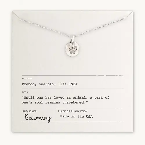 Becoming Paw Print Necklace SS 
