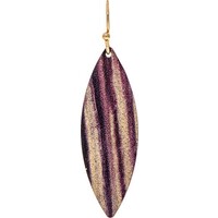 Gold Purple Wash Sparkle Ellipse Earrings