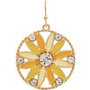 Rain Jewelry Collection Gold Yellow Crystal Gem Round Daisy Earrings
