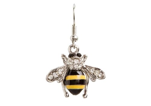  Rain Jewelry Collection Silver Glass Bee Earrings 