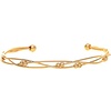 Rain Jewelry Collection Gold Twist Wires Narrow Cuff Bracelet