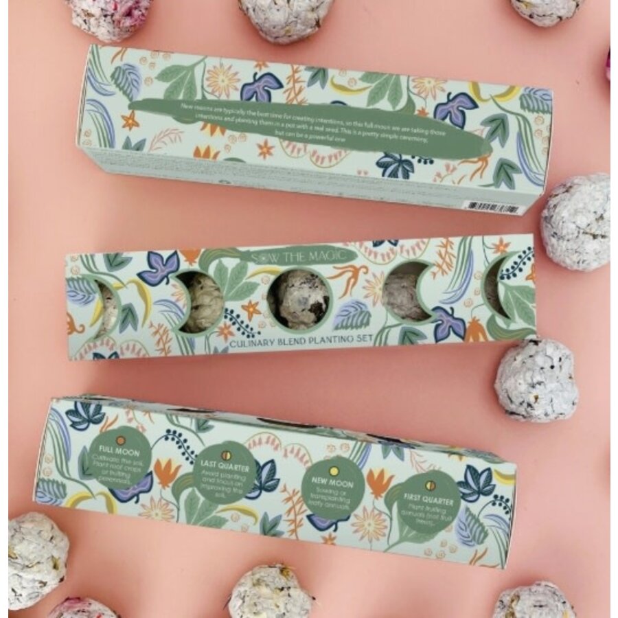 Moon Phase Culinary Seed Ball Planting Set