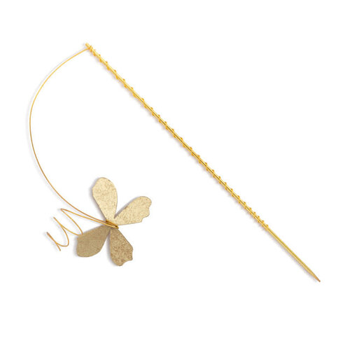  Demdaco Gold Metal Butterfly Floral Pick 12" 