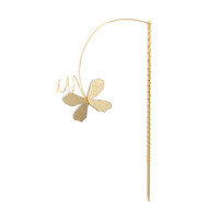 Gold Metal Butterfly Floral Pick 12"