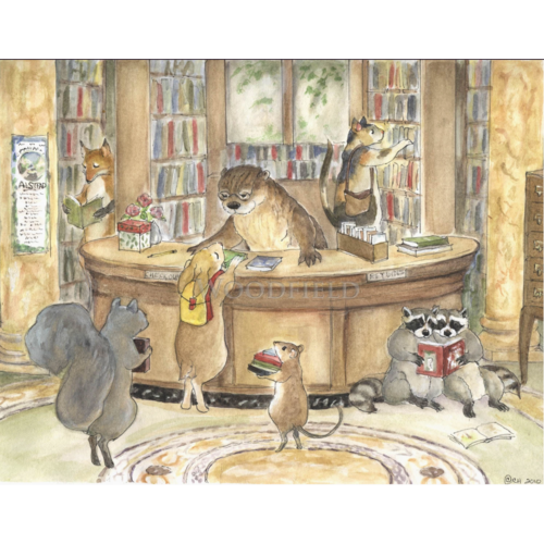  Woodfield Press Library Days Card 