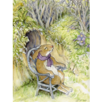 Sunbathing Bunny Card