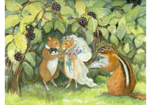  Woodfield Press Mouse Wedding Card 