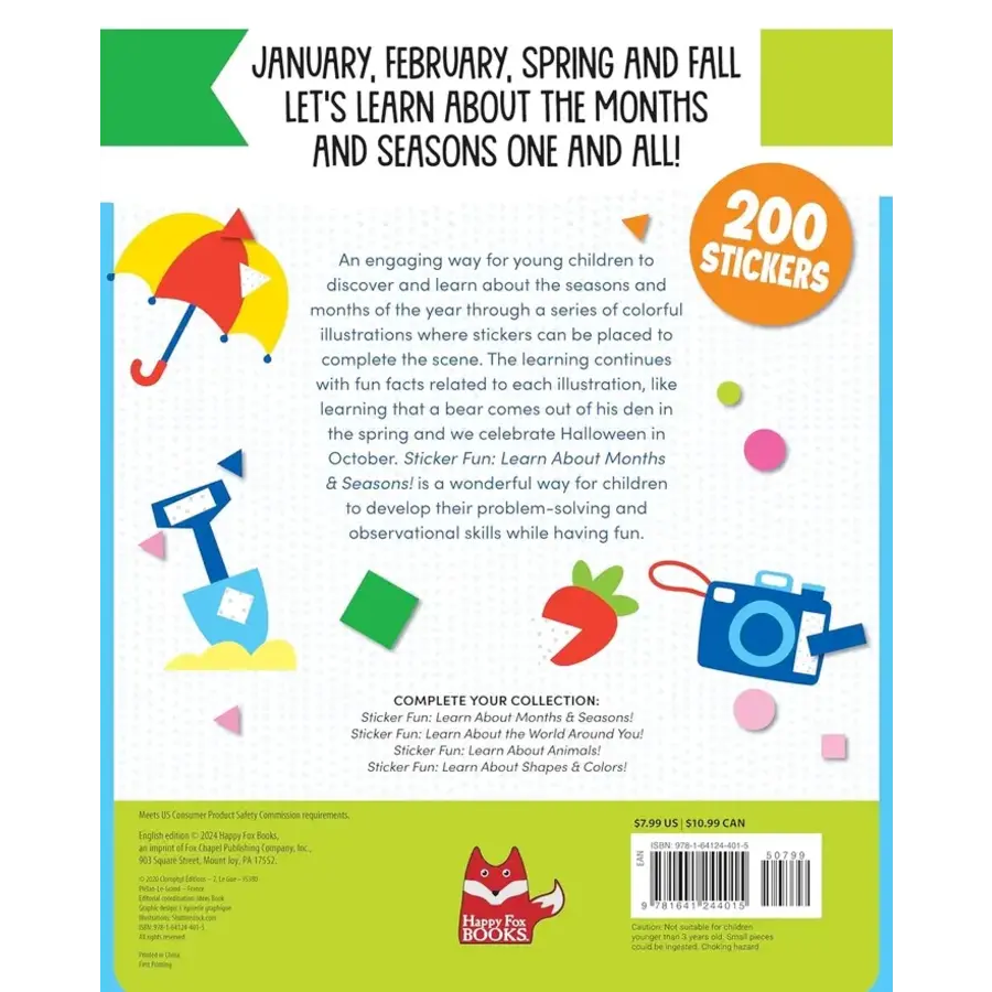 Sticker Fun: Learn About Months & Seasons!