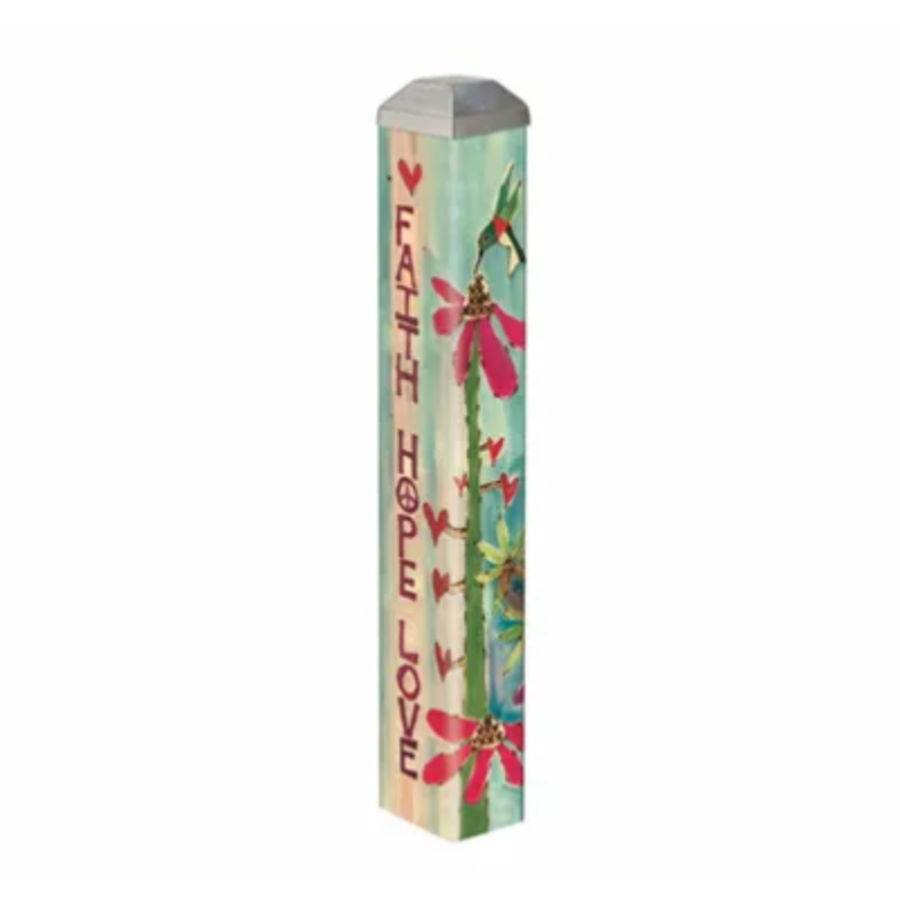 10" Mini Art Pole Faith, Hope, Love