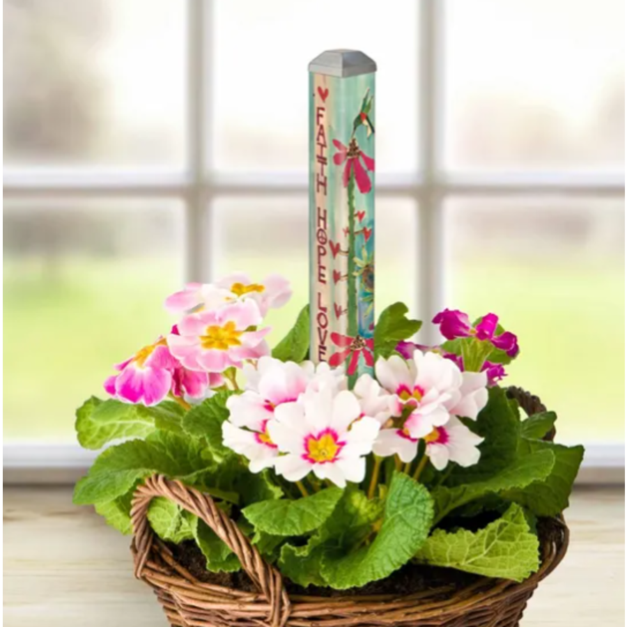 10" Mini Art Pole Faith, Hope, Love