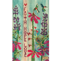 10" Mini Art Pole Faith, Hope, Love