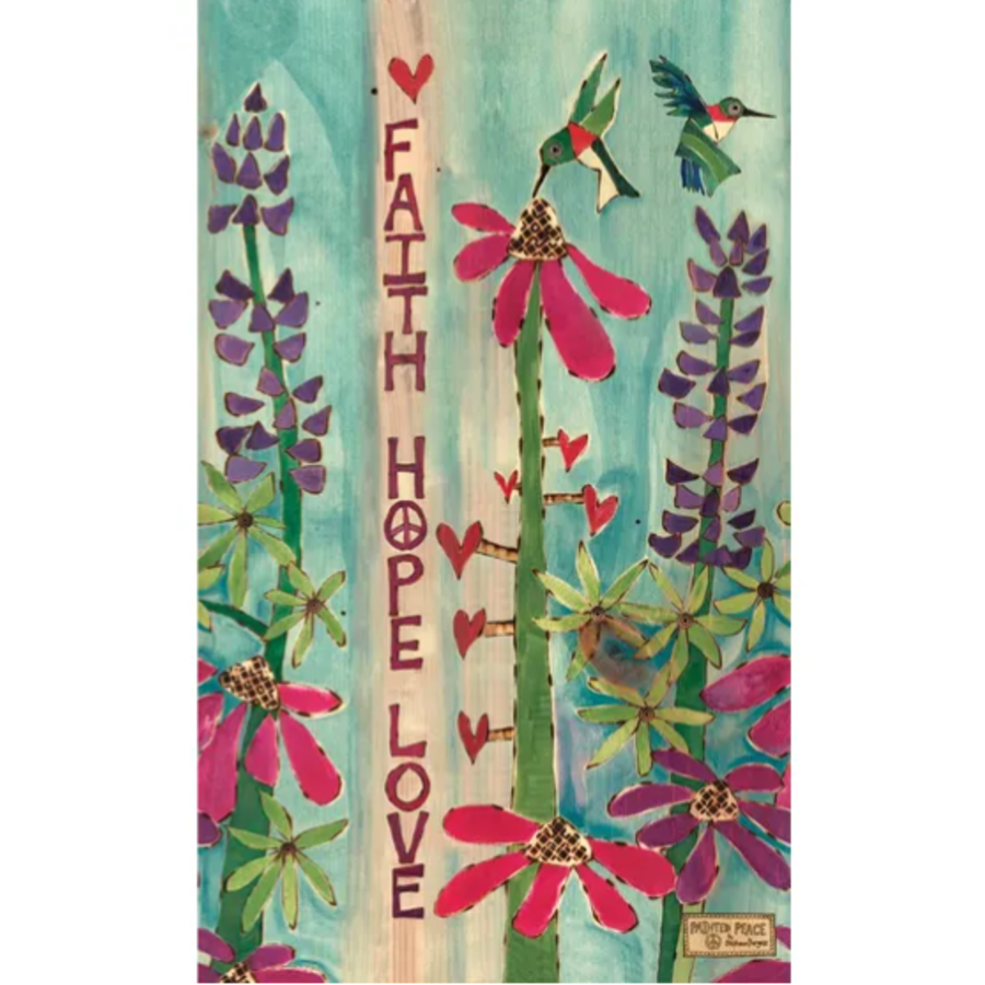 10" Mini Art Pole Faith, Hope, Love