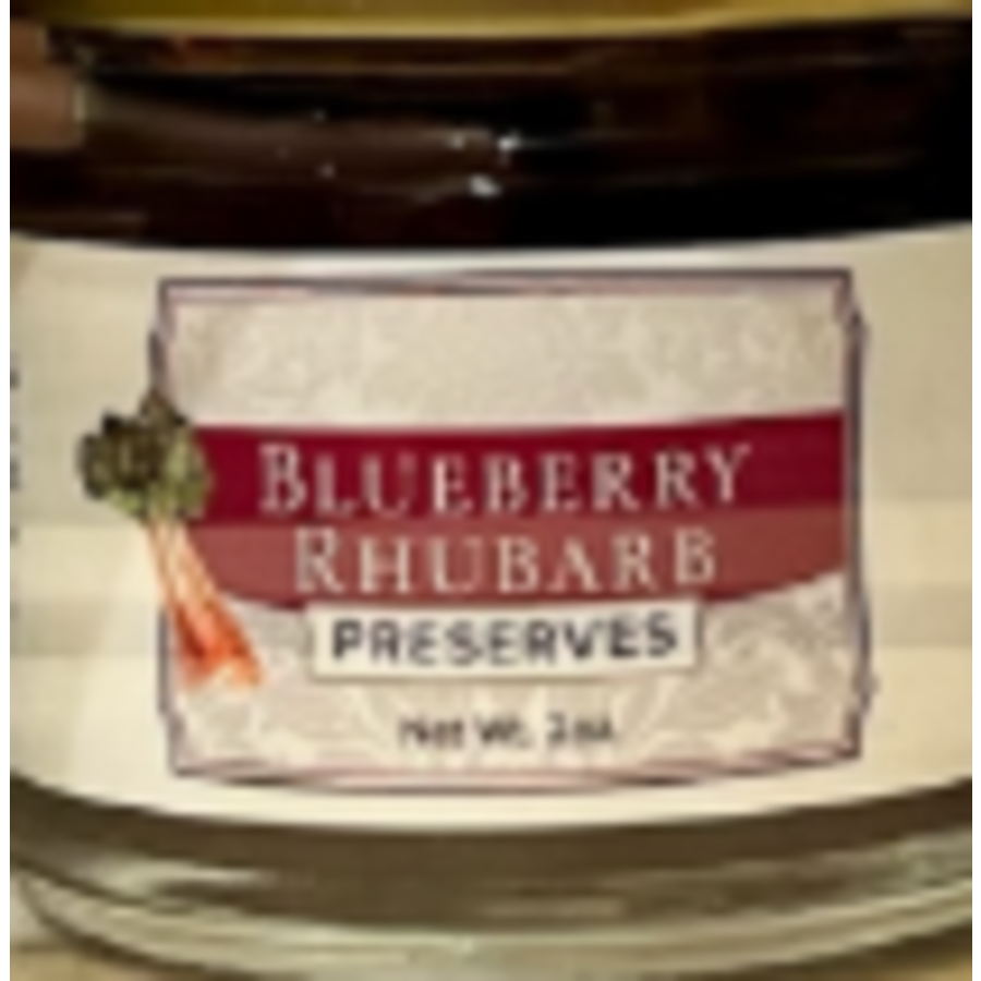 Blueberry Rhubarb Preserves 2 oz. Jar