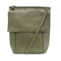 Vegan Leather Front Flap Crossbody Bag