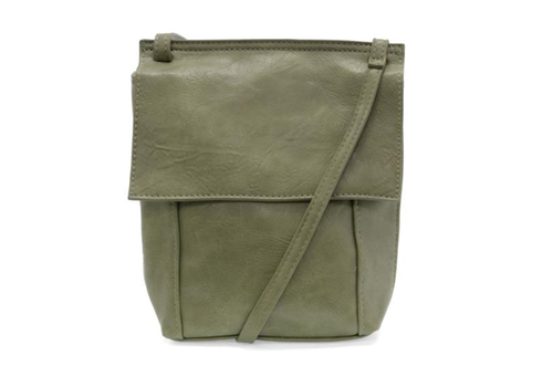  Joy Accessories Vegan Leather Front Flap Crossbody Bag 