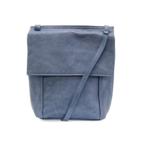Vegan Leather Front Flap Crossbody Bag