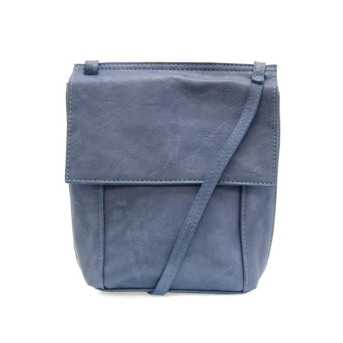  Joy Accessories Vegan Leather Front Flap Crossbody Bag 