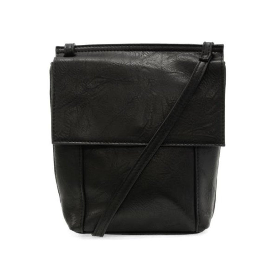 Vegan Leather Front Flap Crossbody Bag