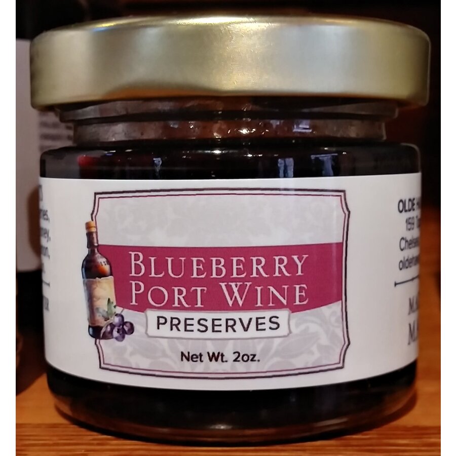 Blueberry Port Wine Preserves 2 oz. Jar