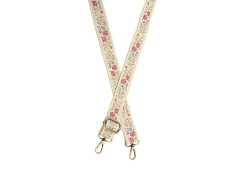  Joy Accessories 1.2" Pink Trailing Floral Guitar Strap 