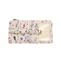 Vegan Leather Floral Mini Wallet