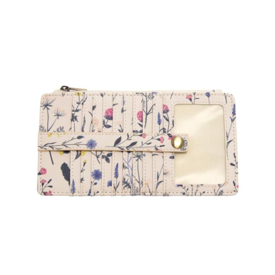 Vegan Leather Floral Mini Wallet