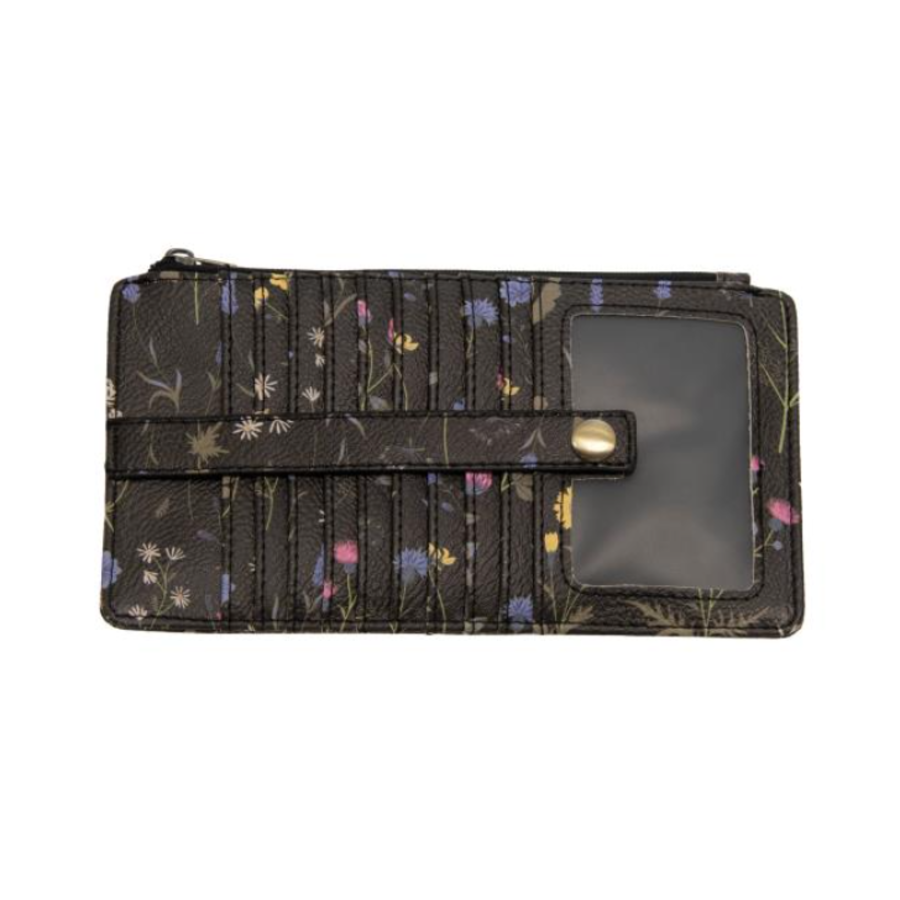 Vegan Leather Floral Mini Wallet