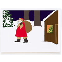 Santa in the Woods Boxed Cards