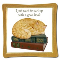 Spiced Mug Mat Cat on Books