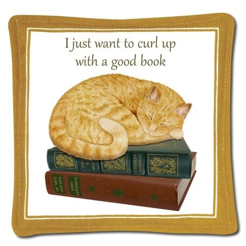  Alice's Cottage Spiced Mug Mat Cat on Books 