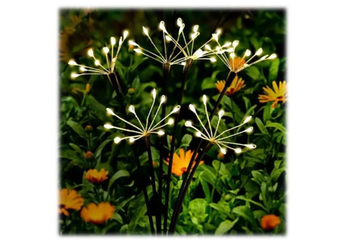  Will's Company LED Solar Dandelion Stakes - Set of 2 