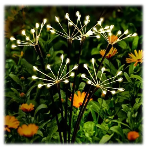  Will's Company LED Solar Dandelion Stakes - Set of 2 