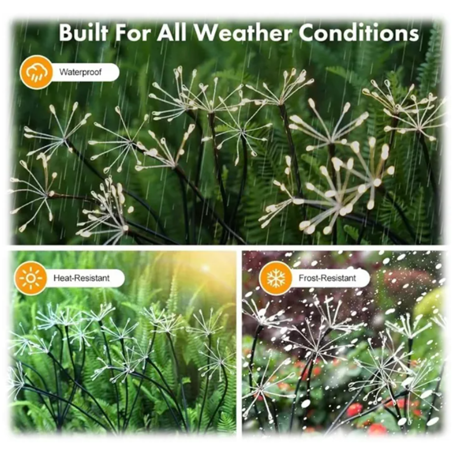 LED Solar Dandelion Stakes - Set of 2