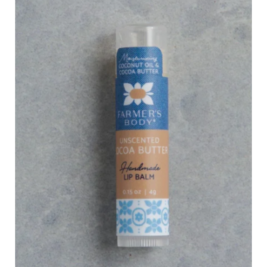 Cocoa Butter Unscented Vegan Lip Balm