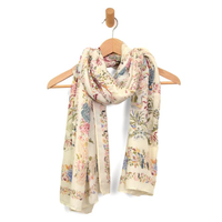 Birds & Flowers Scarf Multi